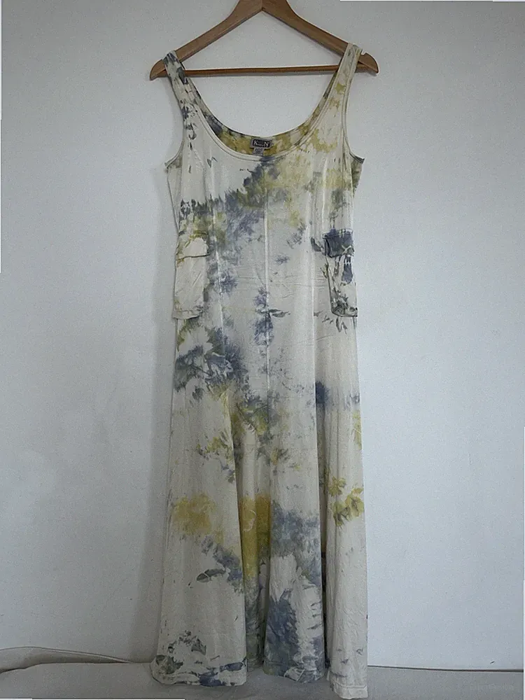 Kristensen du Nord Sommerkleid - Einzelstück Größe S/M Selbst Gebatikt