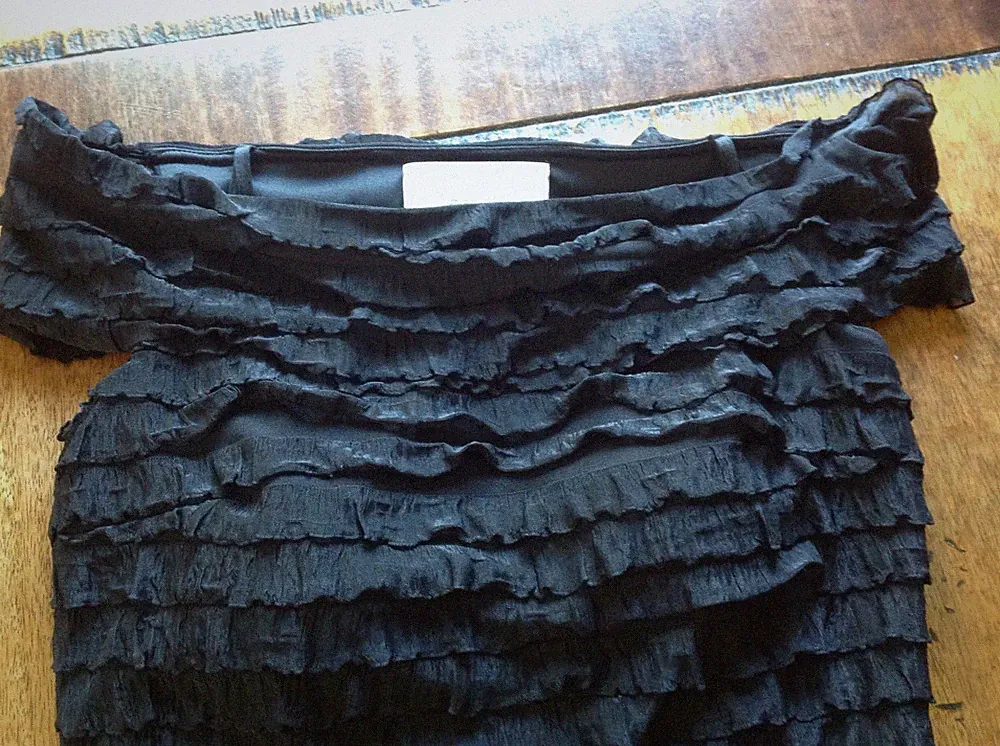Kurzes Kleid - Carmen-Ausschnitt - Sommerparty - Belice Gr. 34 XS/S - neuwertig