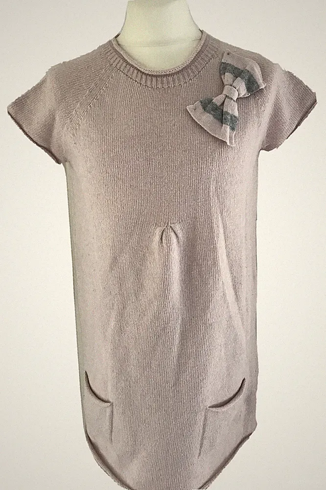 Kuxo Cashmere Kleid 8 Jahre Kleid *A Rosa 128 / 134 Kleidchen Feinstrick Top
