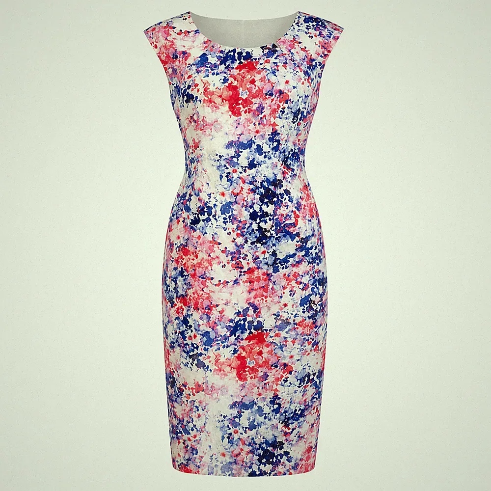 L.K. Bennett Sommerkleid Größe 16 Hochzeit Gast Rennen Blumen Midi