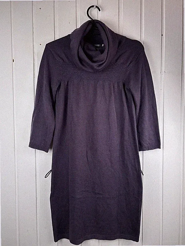 La Redoute Strickkleid lila XS Damen Rollkragen 3/4-Arm Etuikleid #G5/38