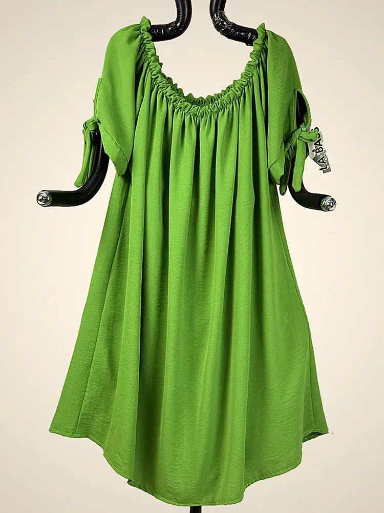 LaBass Viskose KLEID / TUNIKA CARMEN GUCCI GRÜN EG 44 - 56