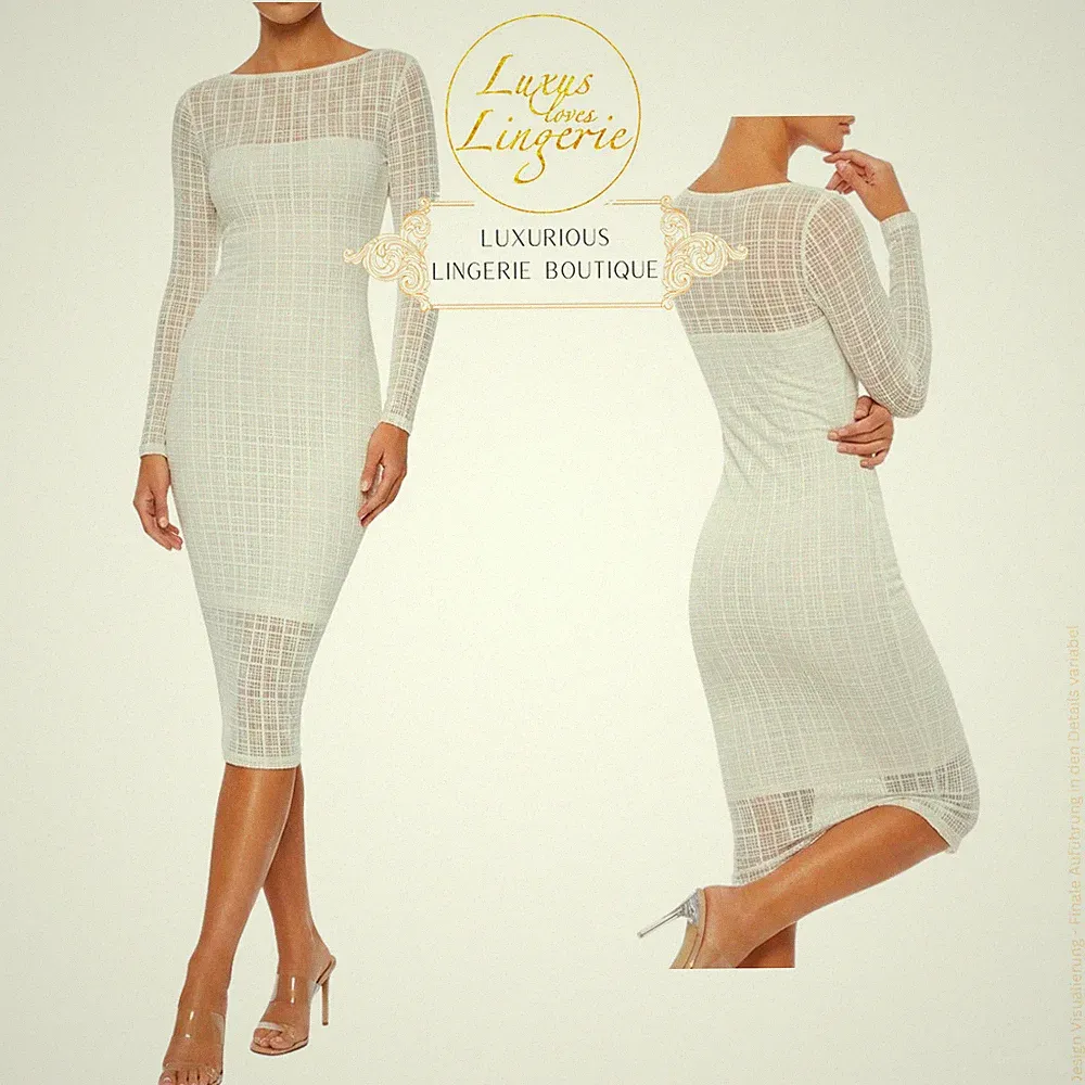 LACE DRESS by Wolford S Small polar white ecrue weiss Etuikleid Spitze Kleid