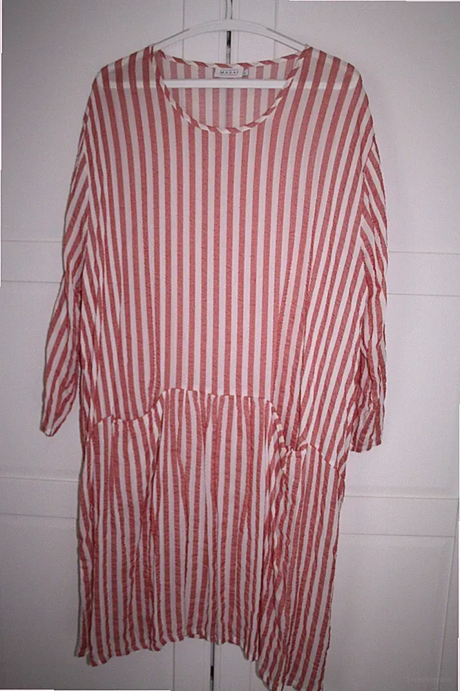 Lässiges Masai Oversize Sommerkleid mit Taschen Gr.L ca.44/46 gestreift
