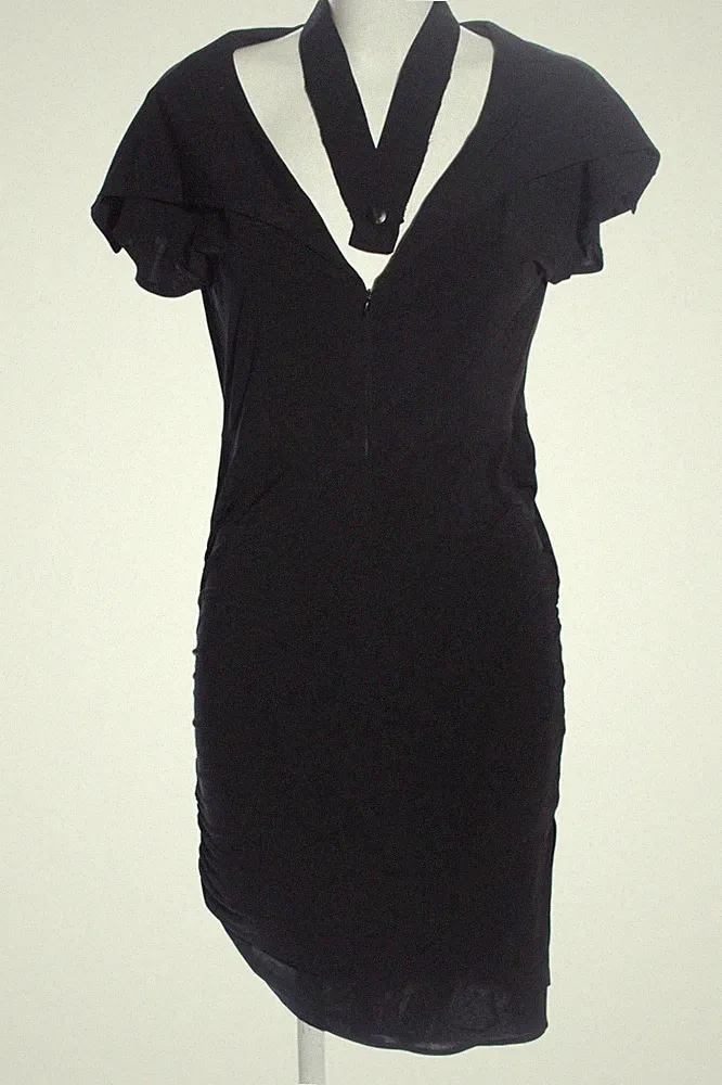 LAGERFELD Etuikleid Damen Kleid Gr. DE 36 schwarz Casual-Look
