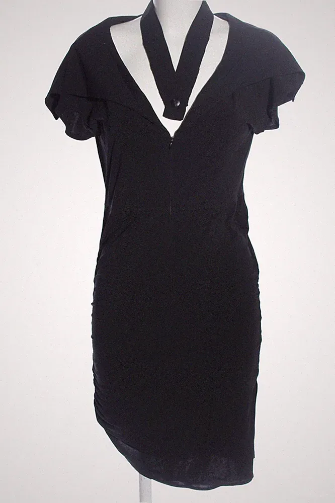 LAGERFELD Etuikleid Damen Kleid Gr. DE 36 schwarz Casual-Look