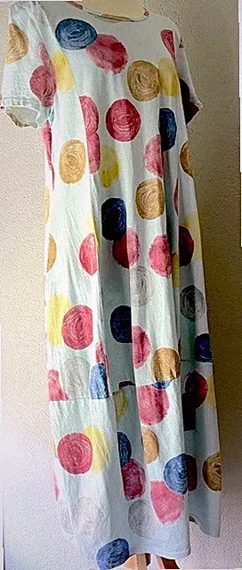 Langes Kleid Größe 48 XXL Marke 158 C italienisches Kleid blau