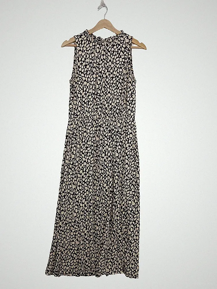 LASCANA A-Linien Kleid Damen Kleid Gr. DE 40 schwarz-wollweiß Casual-Look