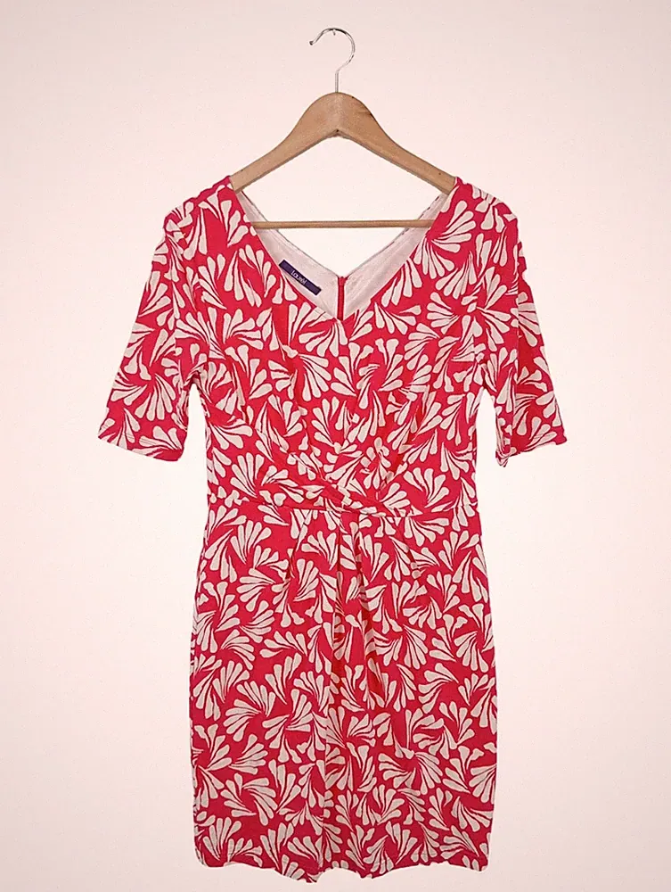 LAURèL A-Linien Kleid Damen Kleid Gr. DE 38 pink-weiß Elegant