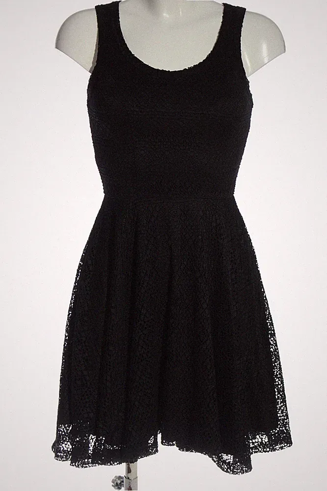 LAURA SCOTT A-Linien Kleid Damen Kleid Gr. DE 32 schwarz Elegant