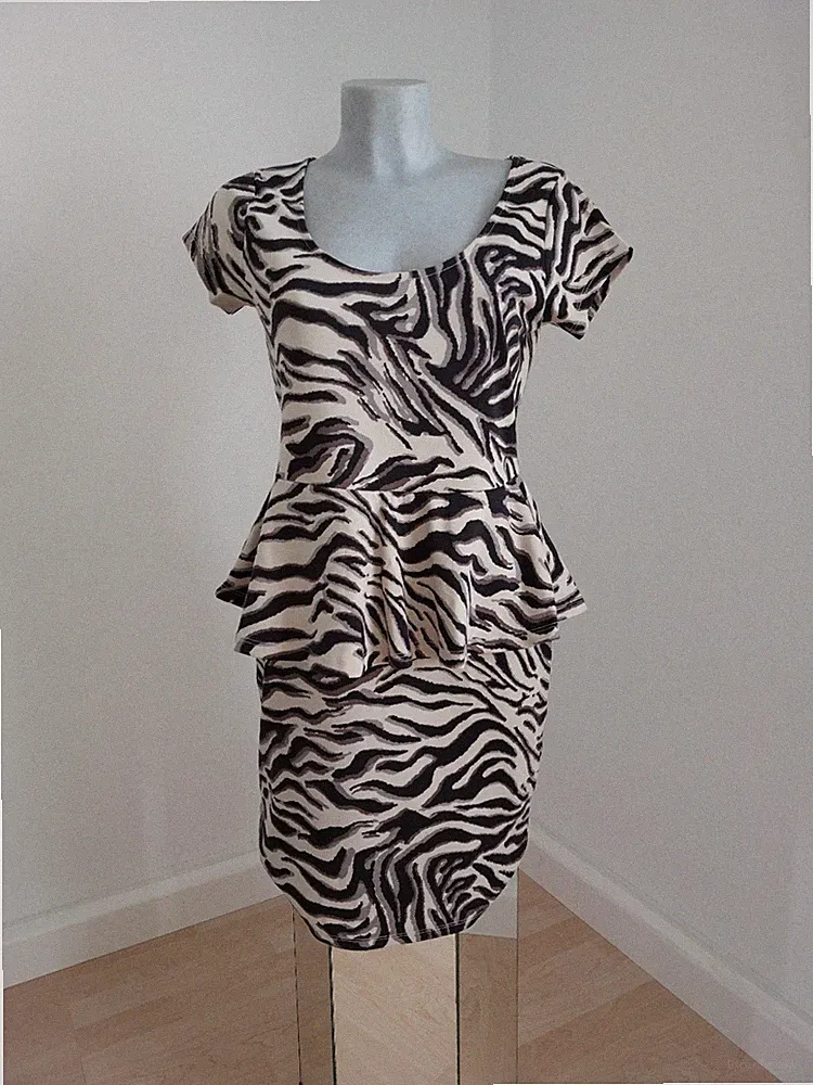 Laura Scott Kleid Animal Print mit Schlösschen Gr.40