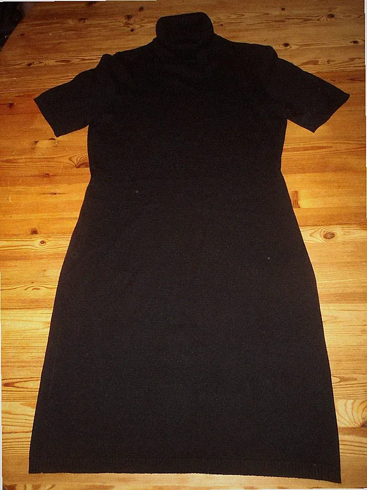 Laura Scott Kleid Strick Gr. 42- 44 schwarz Rollkragen Baumwolle