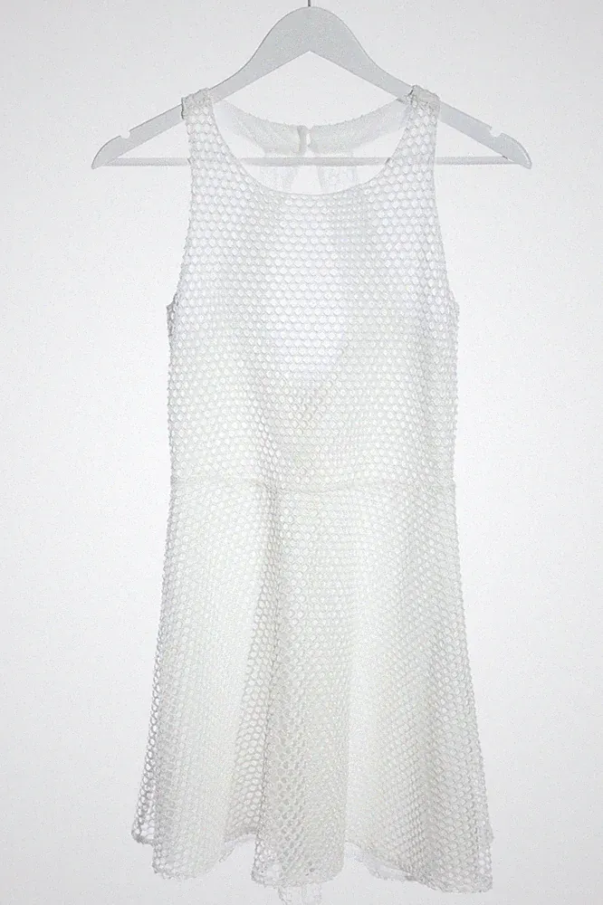 LCW A-Linien Kleid Damen Kleid Gr. DE 40 weiß Casual-Look