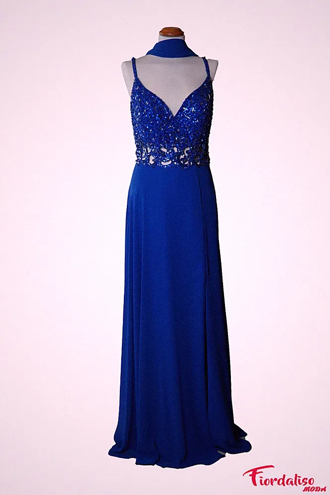 LE PREZIOSE Damen Kleid lang elegantes Kleid Party Cocktail Gr. 48 SALE -50%