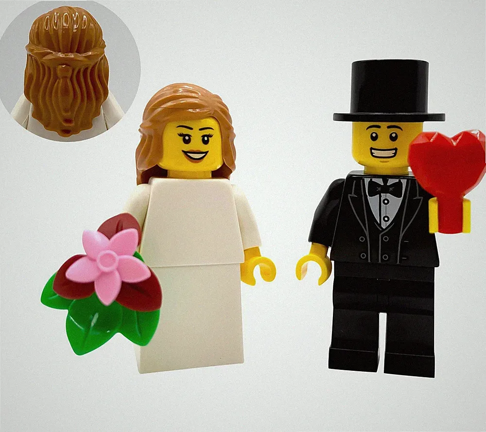 LEGO® Brautpaar Hochzeit ❤ Tortenfigur | Hochzeitsgeschenk Braut & Bräutigam NEU