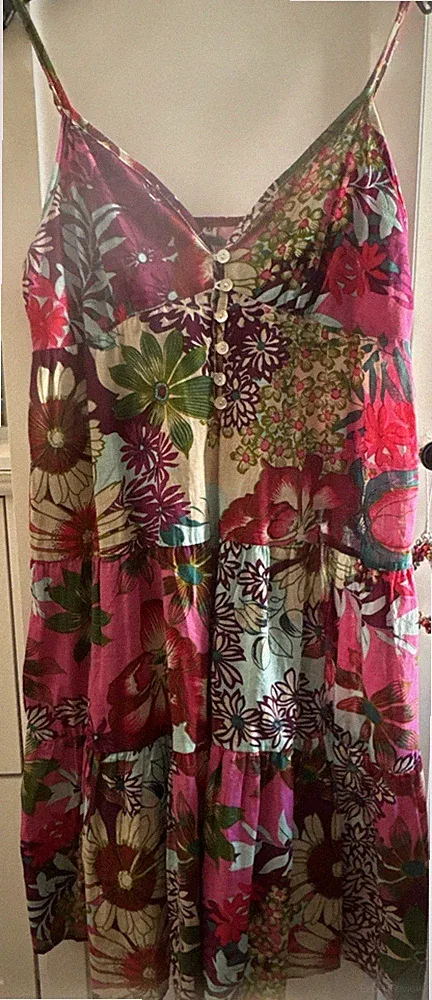 Leichtes Buntes Sommerkleid Spaghettiträger Must have 100% BW 36🌸🍀💓💕🌸☀️