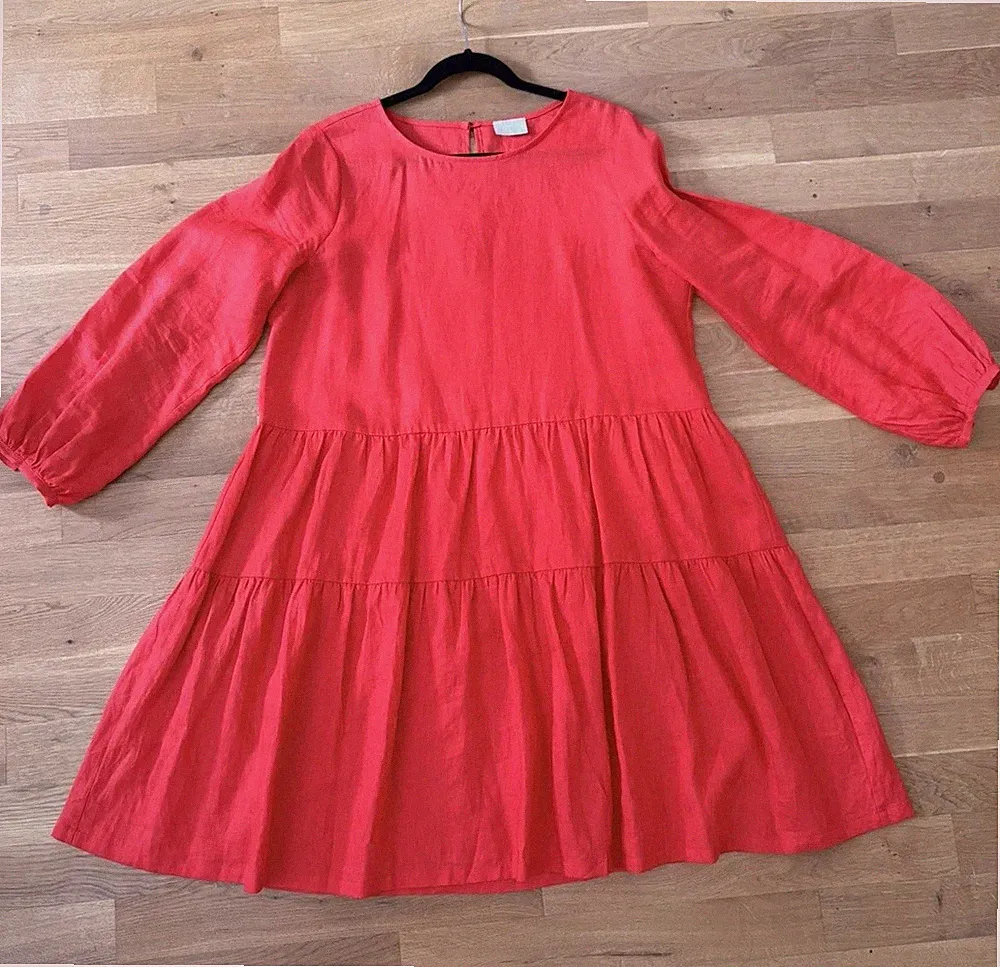 Leinenkleid, Gr. XL, rot, Mrs & Hugs/ Breuninger, wie neu