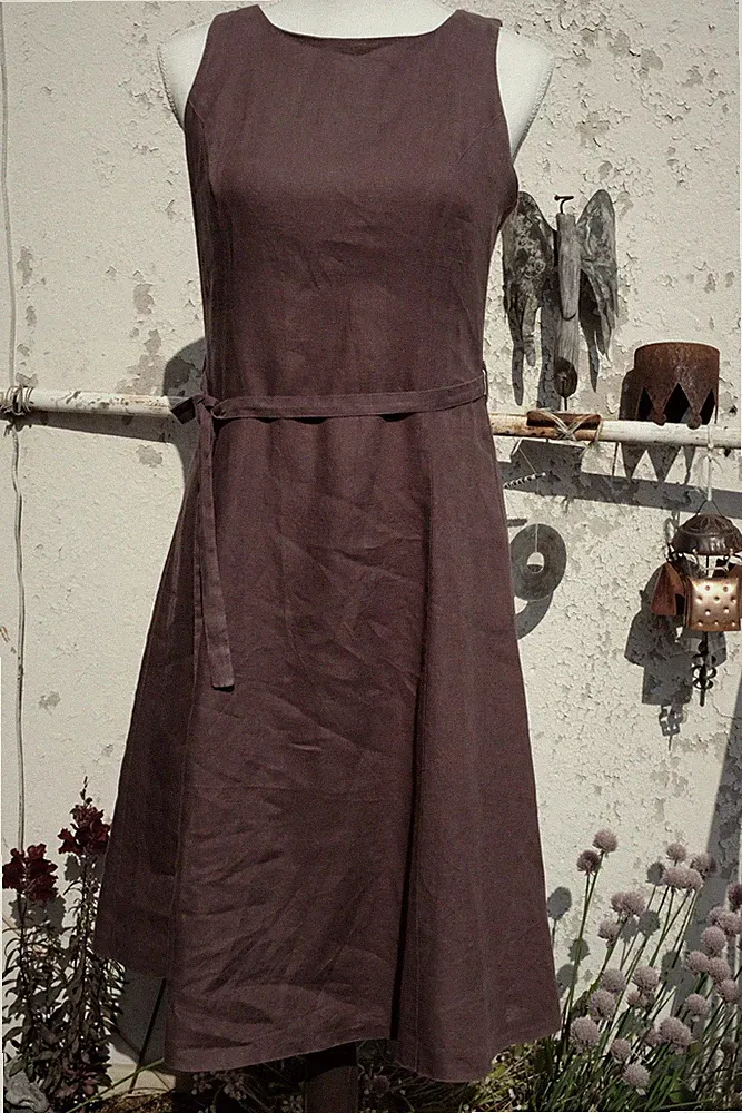 Leinenkleid | "kleines Braunes" | Gr. 38