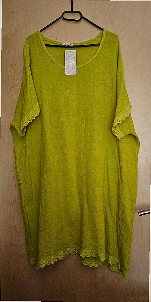 Leinenkleid XL - Design 37 - hellgrün