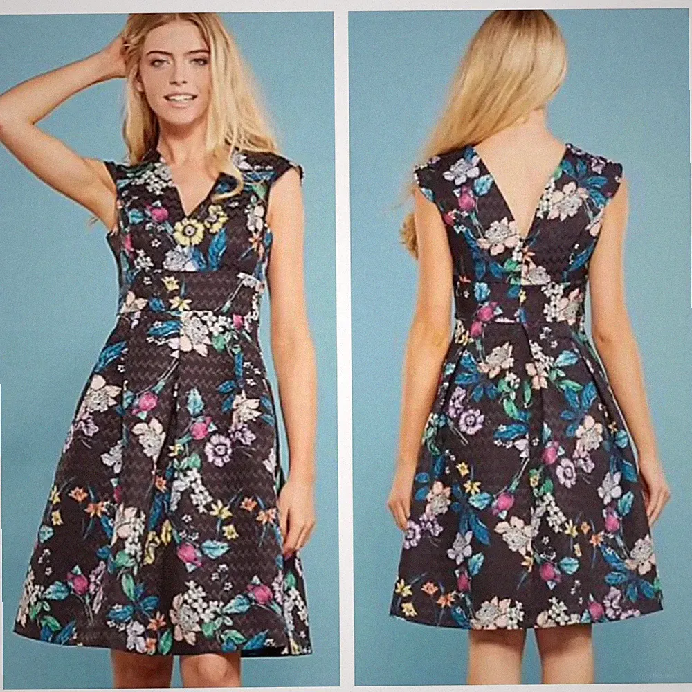 Liebling Größe 12 16 Zahara schwarz Blumenmuster Anlass KLEID Party £110 Hochzeitsgast