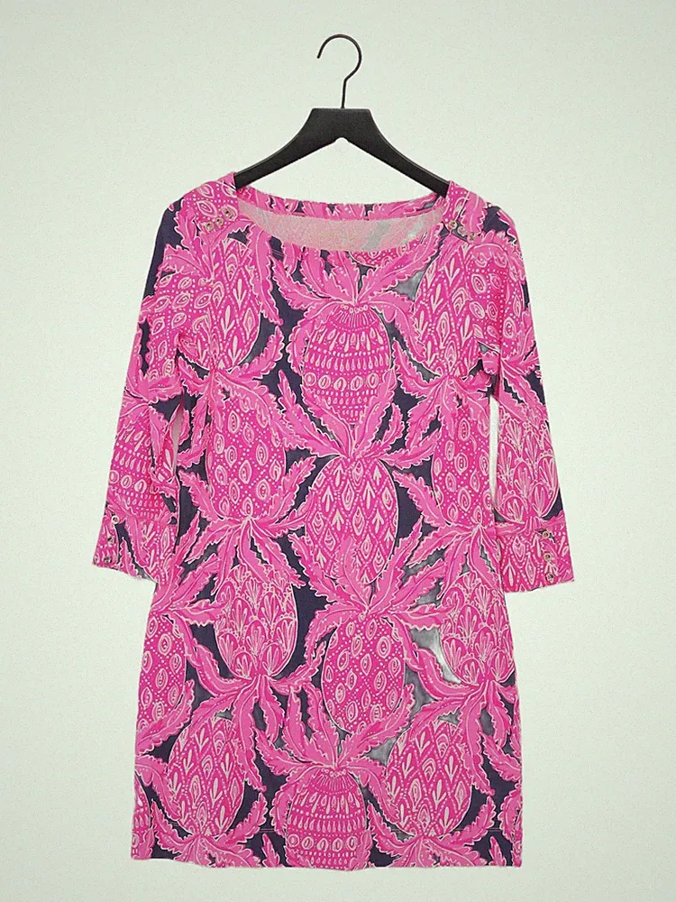 Lilly Pulitzer A-Linie Midikleid M in Rosa