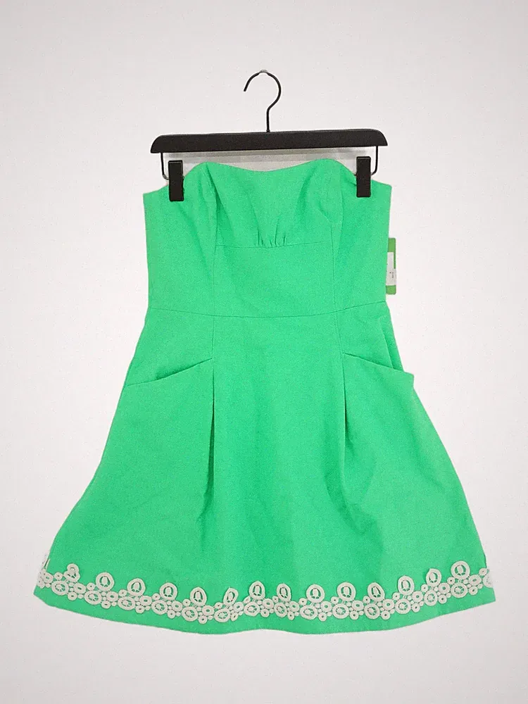 Lilly Pulitzer A-Linie Midikleid UK8 in Grün