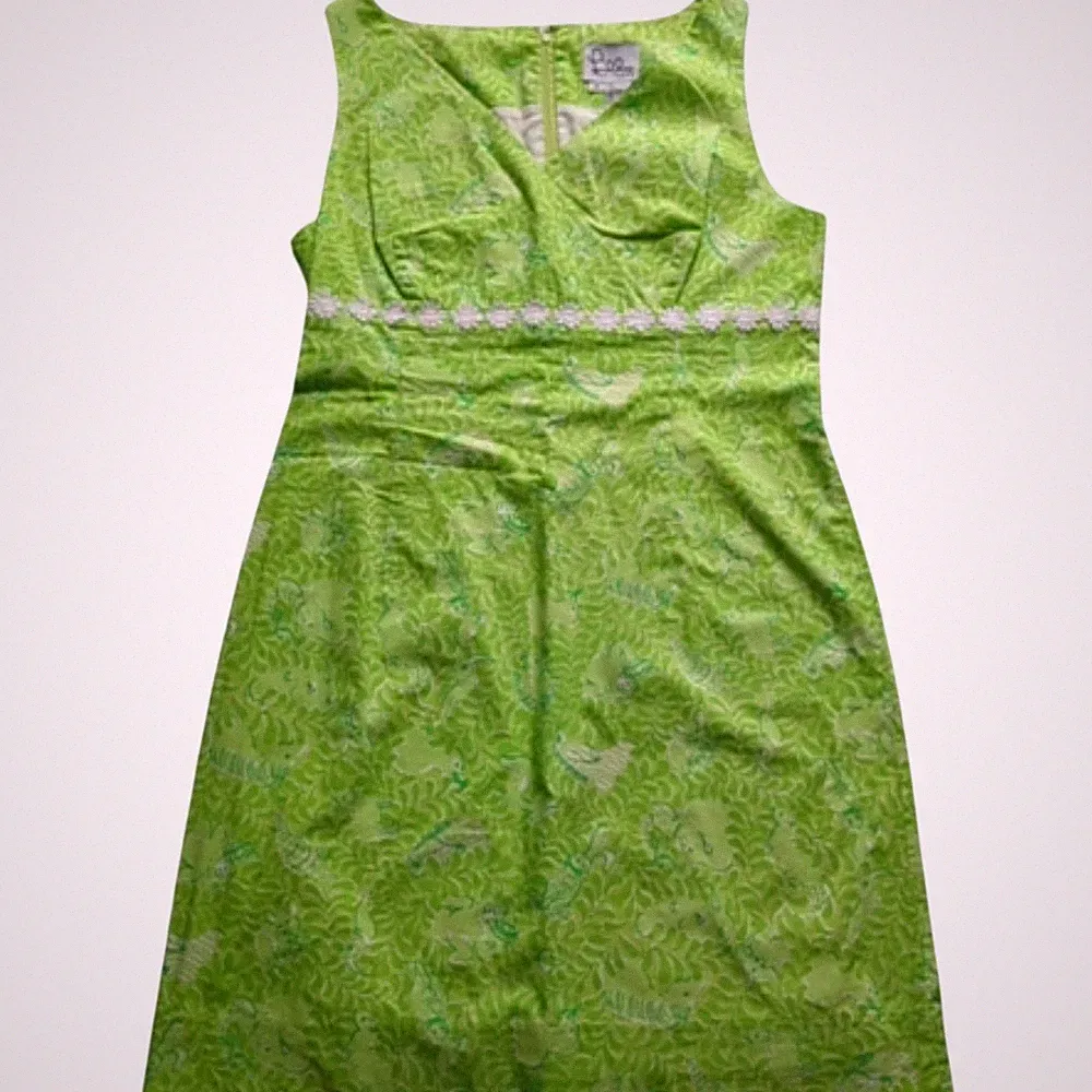 Lilly Pulitzer Kleid Blumen knielang UK 12 Tee Sommer romantisch feminin
