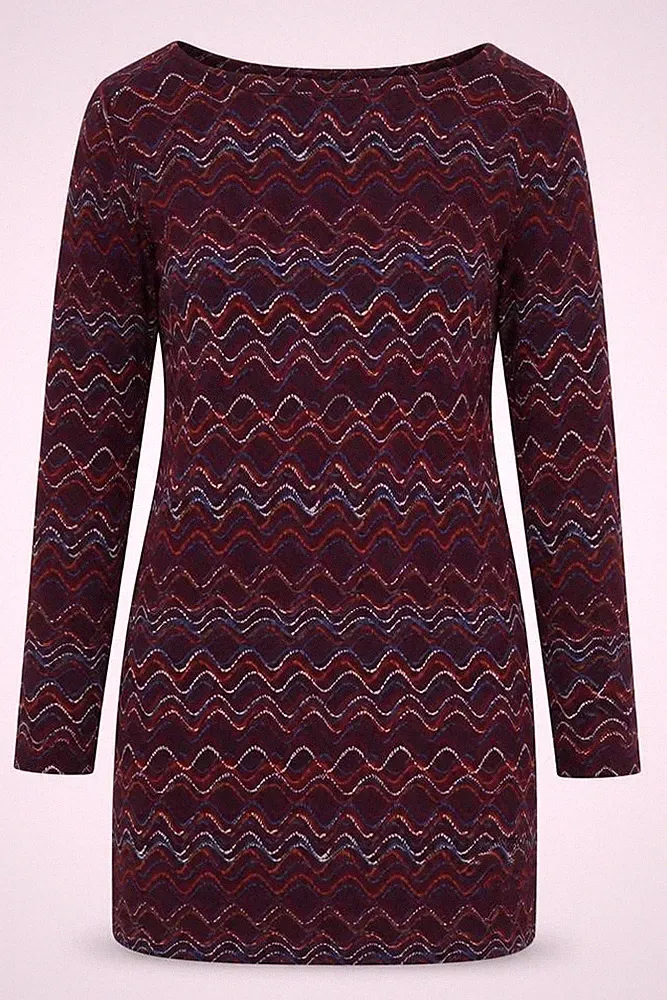 Lily Originals Damen Etuikleid Größe 10 Mehrfarbig Geometrisches Muster Knielang