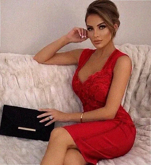 Lipsy rot Bodycon Kleid Größe 14 Spitze Party Anlass Hochzeit Gast Rennen