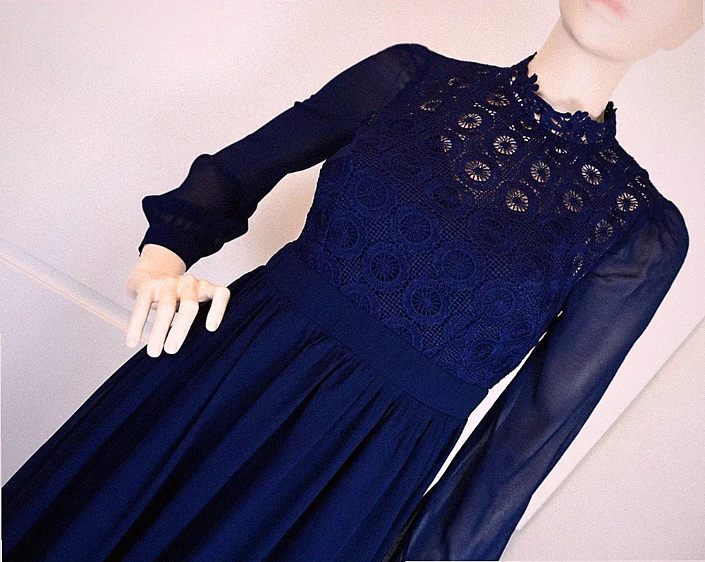 LITTLE MISTRESS Damen Kleid Chiffonkleid Party Coctailkleid A Linie Gr 36 NEU