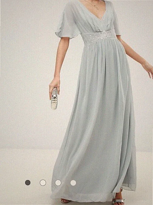 Little Mistress Wunderschönes Maxi Kleid 36 für Boho Braut Hochzeit Gast