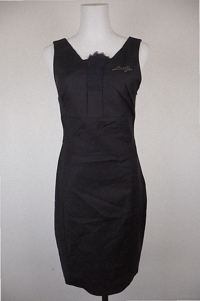 LIU JO DAMEN ÄRMELLOSES KLEID GR 42 WOMAN CASUAL VINTAGE DRESS BAUMWOLLKLEID