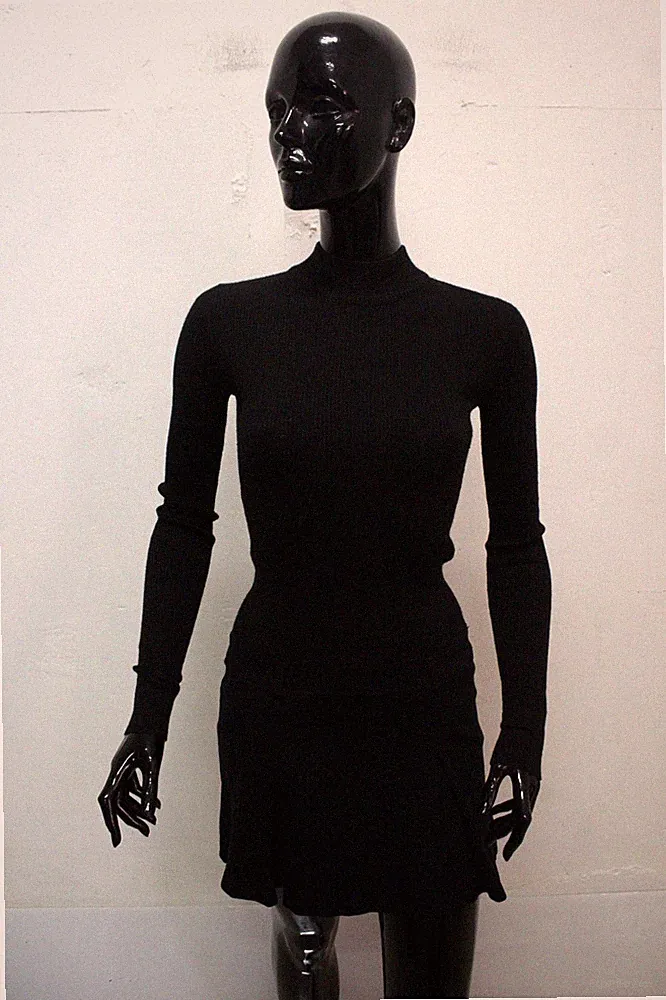 Liu Jo Kleid Frau GRÖSSE XS Kleid Schwarz Etuikleid Kurzes Kleid Logo