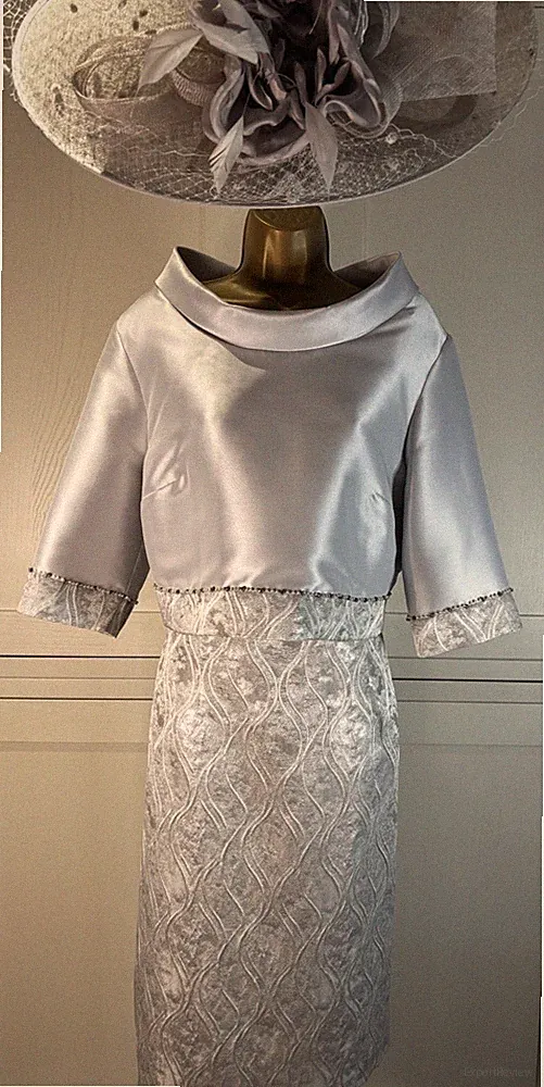Lizabella UK 18/20 Silber Kleid Hochzeit Brautmutter Bräutigam Gast Rennen Kreuzfahrt