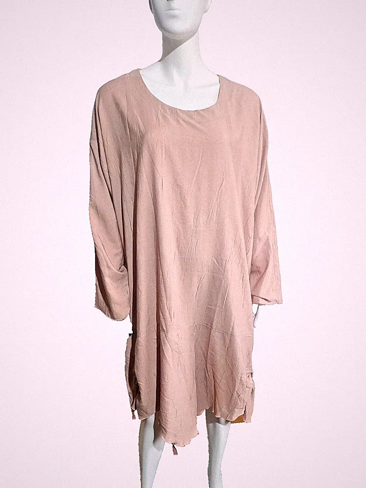 Lockeres Luftiges Sommerkleid D`Cell, Aprikotfarbe, Einheitsgr., NEU