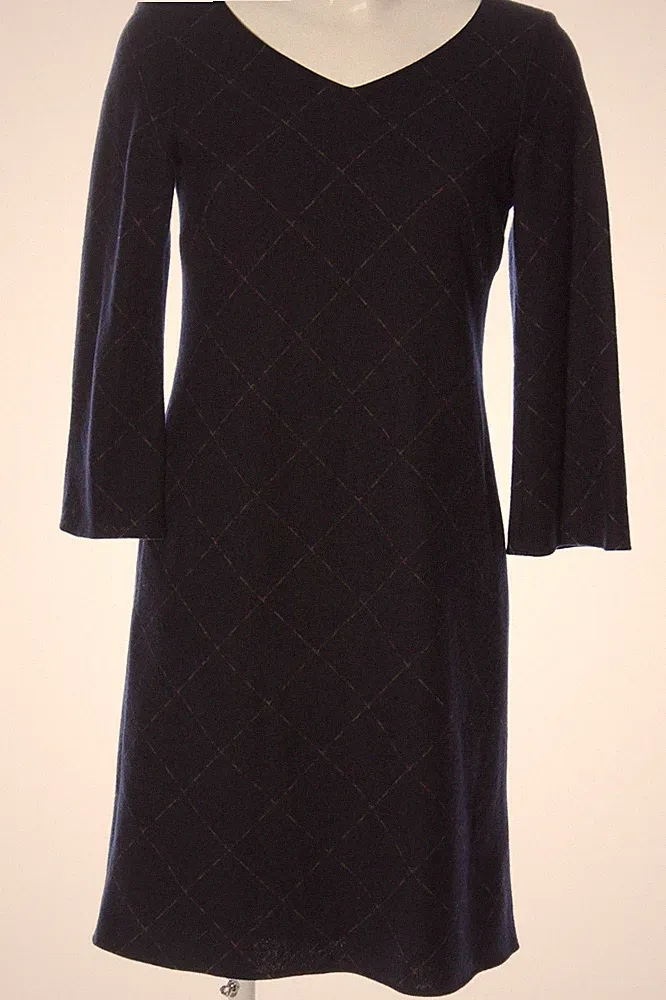 LUISA CERANO Etuikleid Damen Kleid Gr. DE 36 nude-dunkelblau Casual-Look