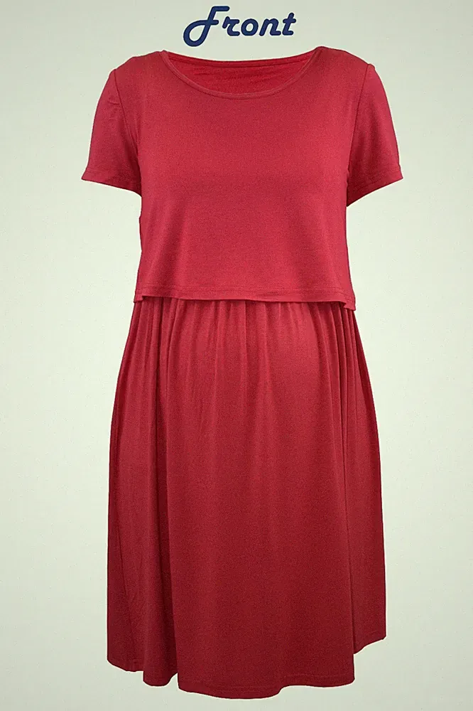 M.M.C. CLARA Kurzarm Stillkleid -Damen Umstandskleid -Skaterkleid für Schwangere