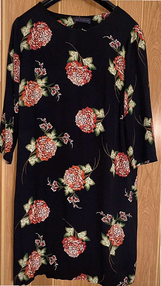 M&S Collection by Marks & Spencer London Damen Kleid mit Blumenmotiv UK16/EUR44