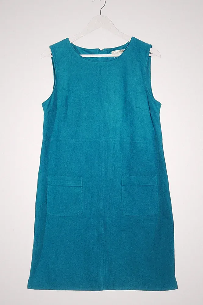 M&S INDIGO COLLECTION A-Linien Kleid Damen Kleid Gr. DE 40 blau Casual-Look
