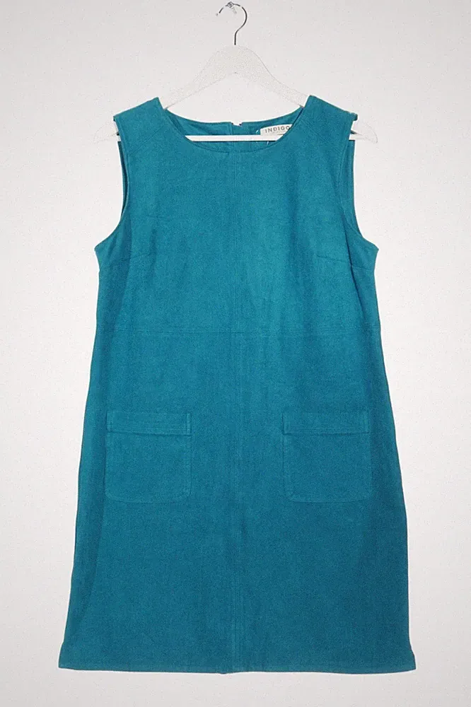 M&S INDIGO COLLECTION A-Linien Kleid Damen Kleid Gr. DE 40 blau Casual-Look