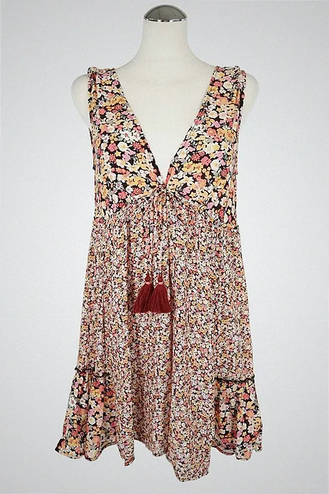 Maaji Damen Kleid Gr. 40 (L) Mehrfarbig NEU Viskose Kleid A-Linie Dress