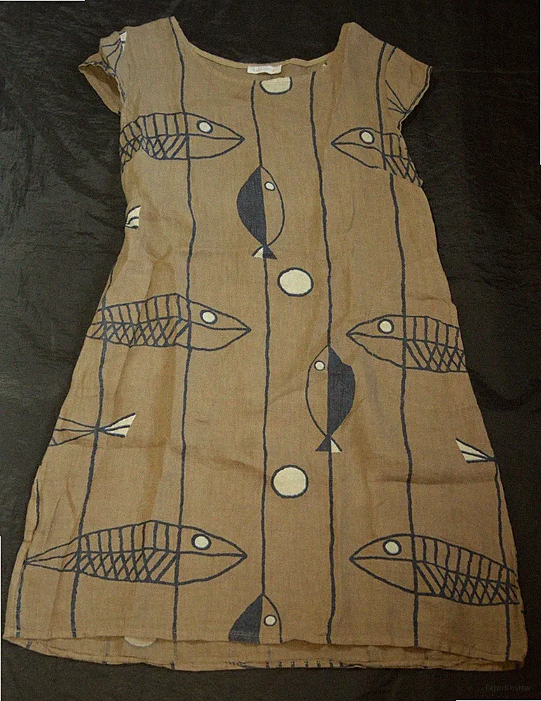 Made in Italy 100% Leinen Kleid L 40 42 TOP