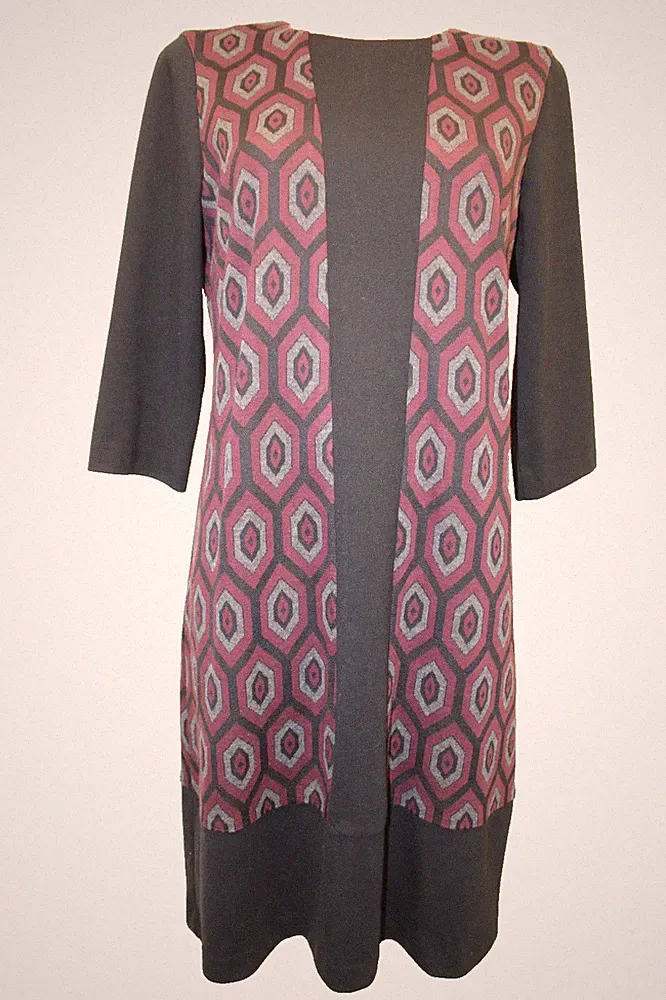 Made in Italy dickes Kleid M 38/40 Etuikleid 3/4-Arm knielang Midikleid Winter