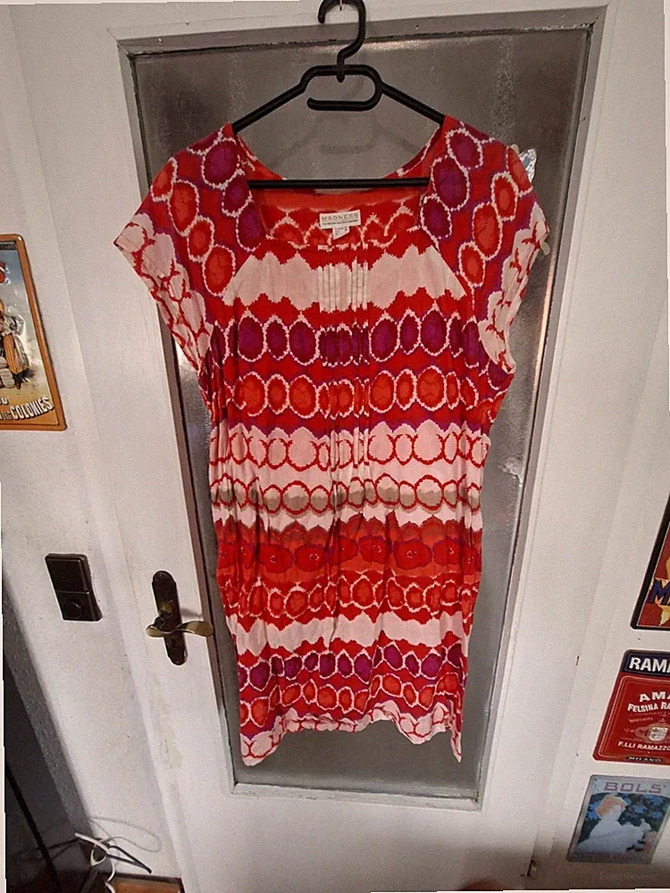 Madness Etuikleid Sommer Kleid 44 pink lila weiß edel
