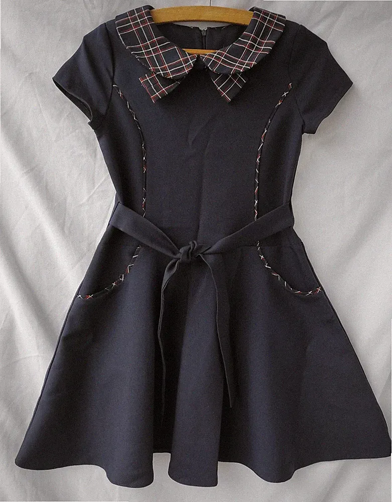 Mädchen Kleid Gr.ca. XS -146 Polyester blau
