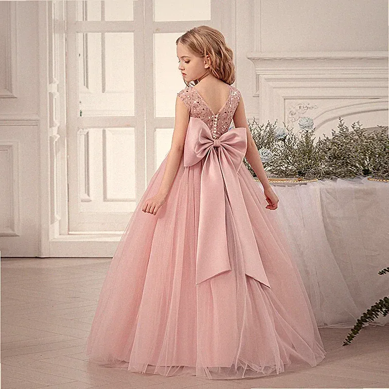 Mädchen Prinzessin Kleid Geburtstag Abendessen Blumen Hochzeit Kleid*.