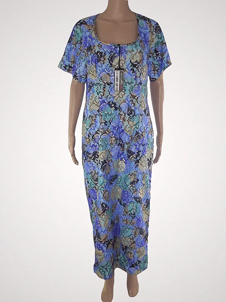 Maison Bube 50 Damen Kleid 3Xl Vintage 80er Blumen Lang Spitzenkleid