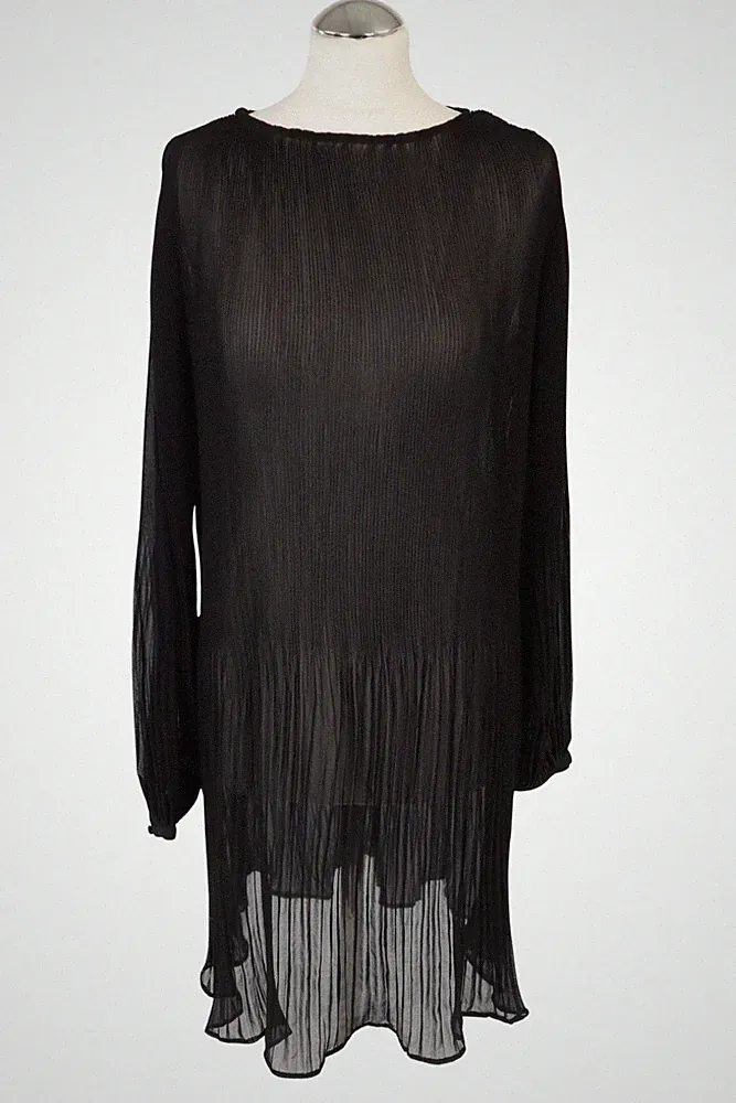 Maisonêtre Damen Kleid Gr. 38 (M) Schwarz A-Linie Minikleid Dress
