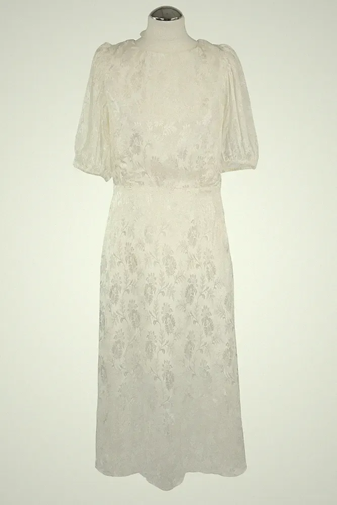 Maisonêtre Damen Kleid Gr. 38 (M) Weiß Viskose A-Linie A-Linie Dress