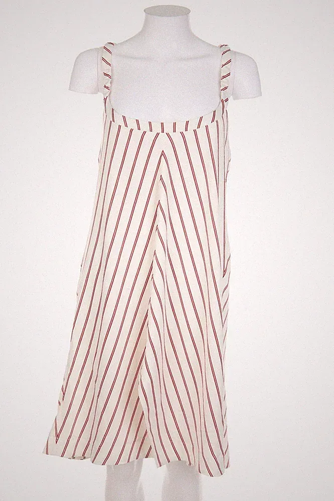 maje Kleid A-Linie Streifen 3 = D 38 off-white